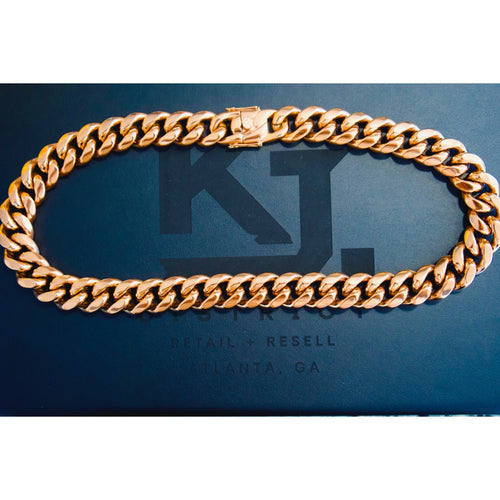 KJ DISTRICT ROSE GOLD CUBAN LINK CHAIN